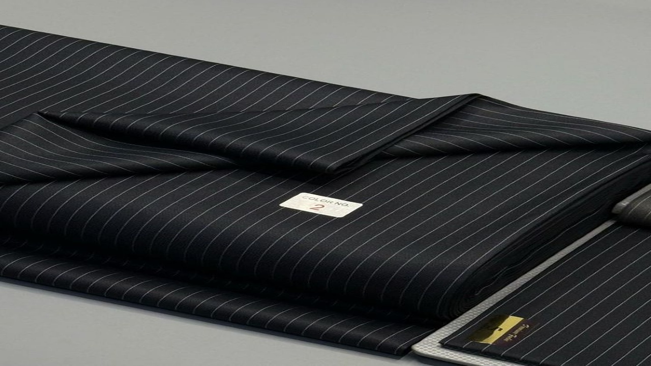 Stacks of denim from textile factory